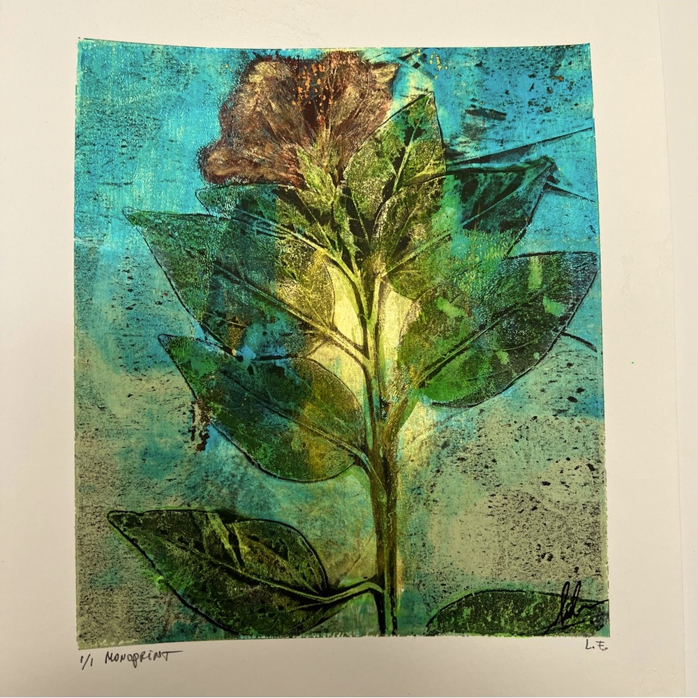 #409 med 8x10 Monoprint